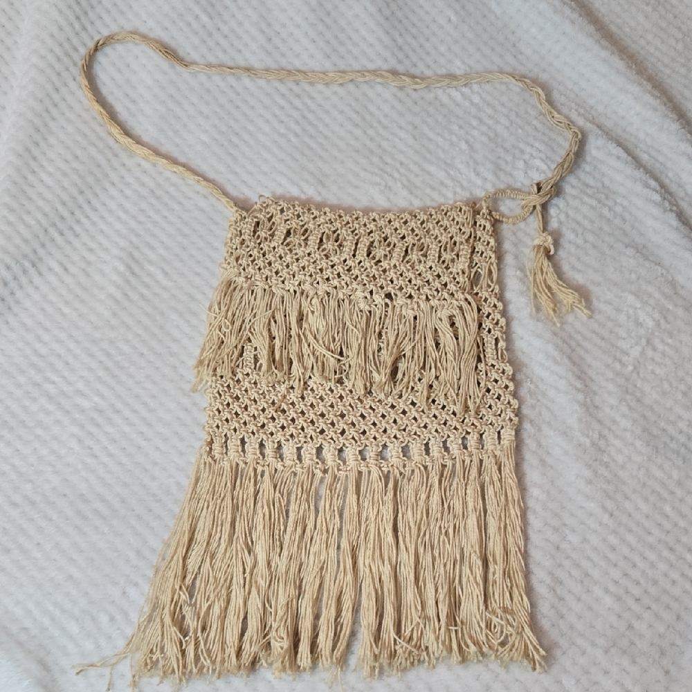 Boho Macramae Woven Crochet Bag Purse